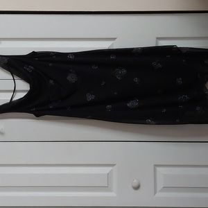 Sheer dress with lining,front neck draped,low back with 2 horizontal strapes